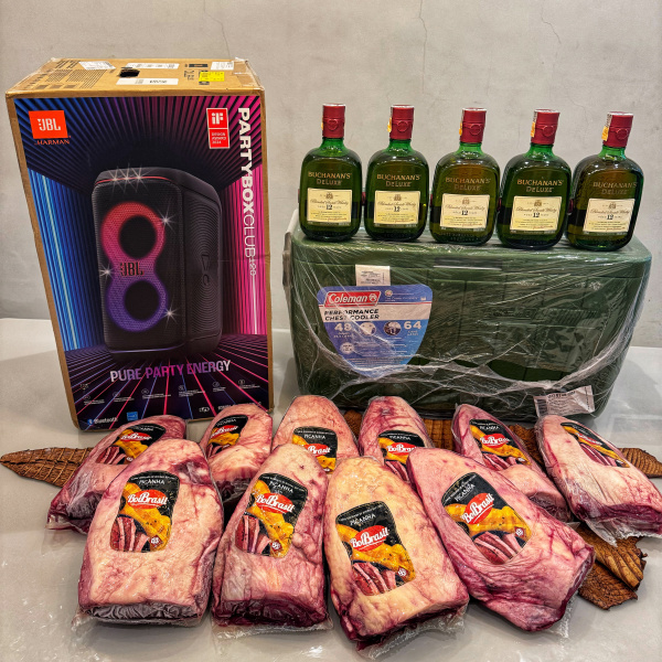 RAPIDINHA MEGA KIT STEAK 2 EDIÇAO KIT C/ 5 BUCHANAS +DE 15 KG DE PICANHA 1 PARTY BOX 120 (LANÇAMENTO) 